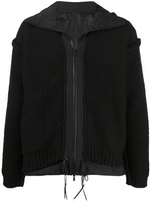 The Viridi-Anne veste en maille à capuche - Noir
