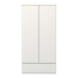 Kledingkast Naia 2-deurs - hoogglans wit - 50x99x201 cm - Leen Bakker