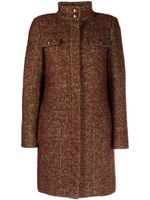 CHANEL Pre-Owned manteau en fil bouclé à col montant - Rouge