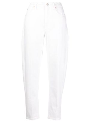 Polo Ralph Lauren jean en coton à taille haute - Blanc