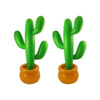 4x stuks opblaasbare cactus 87 cm feestartikelen - thumbnail