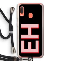 Monogram: Samsung Galaxy A20e Transparant Hoesje met koord