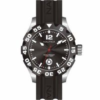 Horlogeband Nautica A15019G Rubber Zwart 24mm - thumbnail