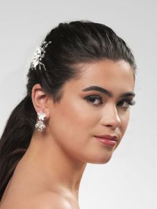 Poirier NC-1345 Oorbellen Ivoor/Zilver