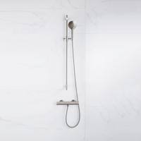 Fortifura Calvi douchekraan met glijstangset met ronde handdouche, metalen doucheslang Geborsteld RVS PVD (RVS) SW767489/SW799447/SW706208/SW377862