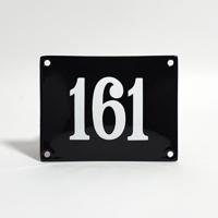 Emaille Huisnummer gebold zonder kader