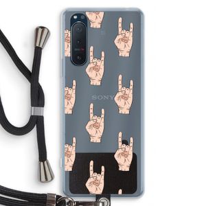 Rock: Sony Xperia 5 II Transparant Hoesje met koord