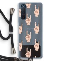 Rock: Sony Xperia 5 II Transparant Hoesje met koord