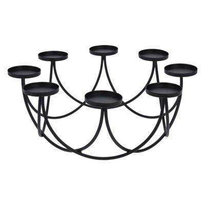 H&S collection kandelaar voor 8 kaarsen 30x12 cm dia black