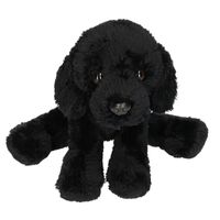 Zwarte Labrador honden knuffel 12 cm   -