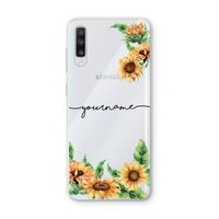 Zonnebloemen: Samsung Galaxy A70 Transparant Hoesje