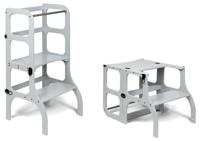 Ette Tete Leertoren Step'n Sit | Inklapbaar tot tafel en stoel | Grijs met zwart