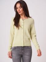 Basic fijngebreid vest met ronde hals van biologisch cashmere