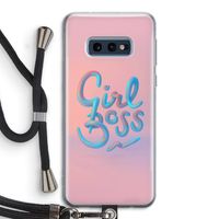 Girl boss: Samsung Galaxy S10e Transparant Hoesje met koord Girl boss: Samsung Galaxy S10e Transparant Hoesje met koord