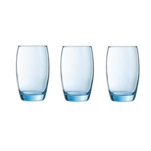 Arcoroc Waterglazen/drinkglazen - 24x stuks - transparant blauw - 350 ml - Glazen