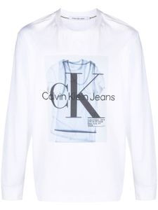 Calvin Klein Jeans haut à logo Disrupted - Blanc