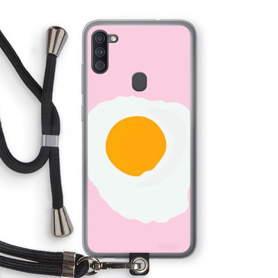 Sunny side up: Samsung Galaxy A11 Transparant Hoesje met koord