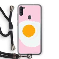 Sunny side up: Samsung Galaxy A11 Transparant Hoesje met koord