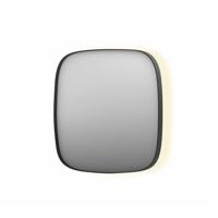 Spiegel INK SP30 80x4x80 cm incl. Indirect LED-Verlichting Rondom en Spiegelverwarming Geborsteld Metal Black