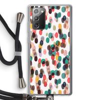Tropical Dots: Samsung Galaxy Note 20 / Note 20 5G Transparant Hoesje met koord Tropical Dots: Samsung Galaxy Note 20 / Note 20 5G Transparant Hoesje met koord