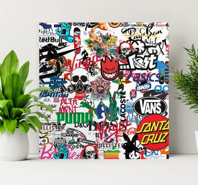 Modern merk logo's canvas schilderij
