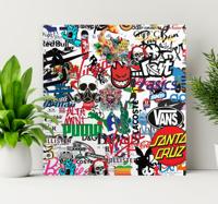 Modern merk logo's canvas schilderij