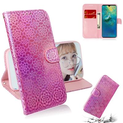 Voor Huawei mate 20 effen kleur kleurrijke magnetische Buckle horizontale Flip PU lederen draagtas met houder & kaartsleuven & portemonnee & Lanyard (