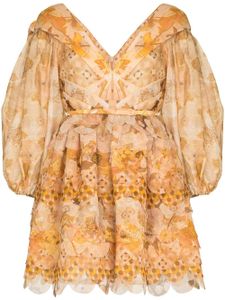 ZIMMERMANN robe Tempo à manches bouffantes - Jaune