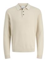 J-j Premium Jprcccooper Knit Polo Ls Trui Silver Lining Twist