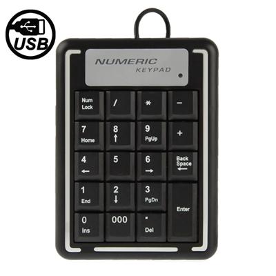 Niet-synchrone Notebook Computer numerieke toetsenbord USB met 19 sleutels