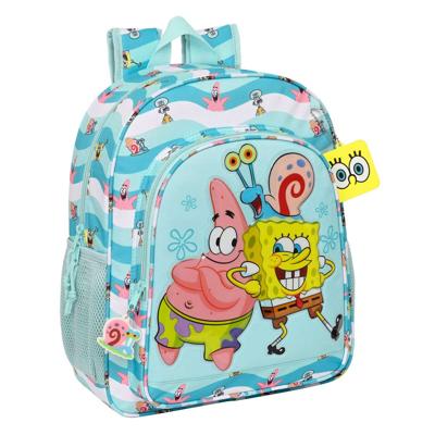 Schoolrugzak Spongebob Stay positive Blauw Wit 32 x 38 x 12 cm