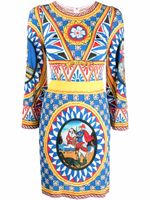 Dolce & Gabbana robe à imprimé graphique - Bleu