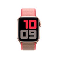 Apple origineel Sport Loop Apple Watch 38mm / 40mm / 41mm Neon Pink - MXMN2ZM/A - thumbnail