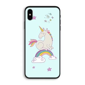 Regenboog eenhoorn: iPhone XS Biologisch afbreekbaar hoesje