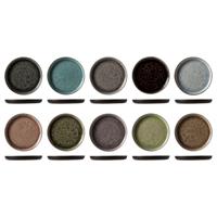 Cosy & Trendy Ontbijtbordjes / gebaksbordjes Streetfood - 10x - aardewerk - multi kleuren - D14 cm
