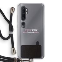 uzelf graag zien: Xiaomi Mi Note 10 Pro Transparant Hoesje met koord