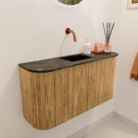 Toiletmeubel Mondiaz Joya Dlux | 83.2 cm | Meubelkleur Oak | Faye wastafel Lava Wasbak Midden | Zonder kraangat(en) Toiletmeubel Mondiaz Joya Dlux | 83.2 cm | Meubelkleur Oak | Faye wastafel Lava Wasbak Midden | Zonder kraangat(en)