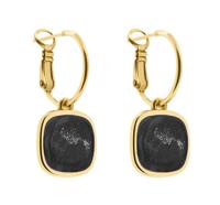 Qoss Hang Oorbellen Yinthe Zwart | Goud