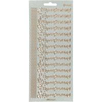 Creativ Company Stickers, hyvaa pääsiäistä, vel 10x23 cm, goud, 1 vel