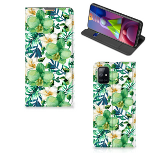 Samsung Galaxy M51 Smart Cover Orchidee Groen