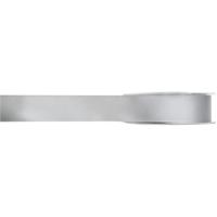 Hobby/decoratie satijnen lint - zilver - 1 cm x 25 meter - cadeauverpakking - polyester