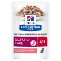 Hill&apos;s I/D Digestive Care kattenvoer nat met Zalm 12x85g maaltijdzakje multipack