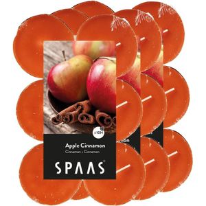 36x Maxi geurtheelichtjes Apple Cinnamon/oranje 10 branduren