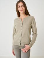 Basic vest met ronde hals van zuiver cashmere