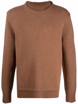 Maison Margiela pull à effet usé - Marron