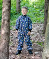 Waterproof Softshell Overall Comfy Mice Blue Jumpsuit - thumbnail