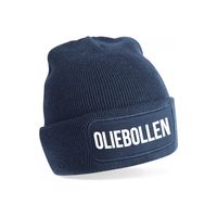 Oliebollen muts unisex - one size - navy - apres-ski muts