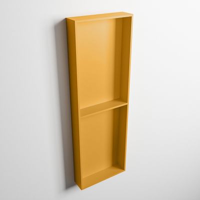 MONDIAZ EASY Nis 149,5x29,5cm in solid surface kleur Ocher | Ocher. 2 vakken geschikt voor in- of opbouw
