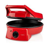 Nedis Pizzamaker en Grill | 30 cm | Regelbare temperatuur | 1800 W | 1 stuks - FCPM100FRD FCPM100FRD