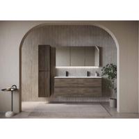 HR badmeubelen Hoge Kast - 35x35x170cm - 3D-front - 2 deuren - linksdraaiend - greeploos - french oak 75105602063
